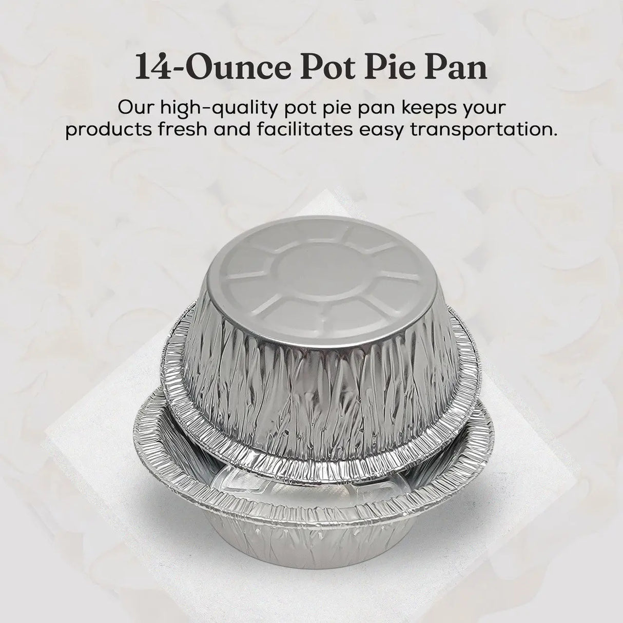 5¾" Disposable Aluminum Pot Pie Pan - Extra Deep - Case of 1000 - #2400 Durable Packaging