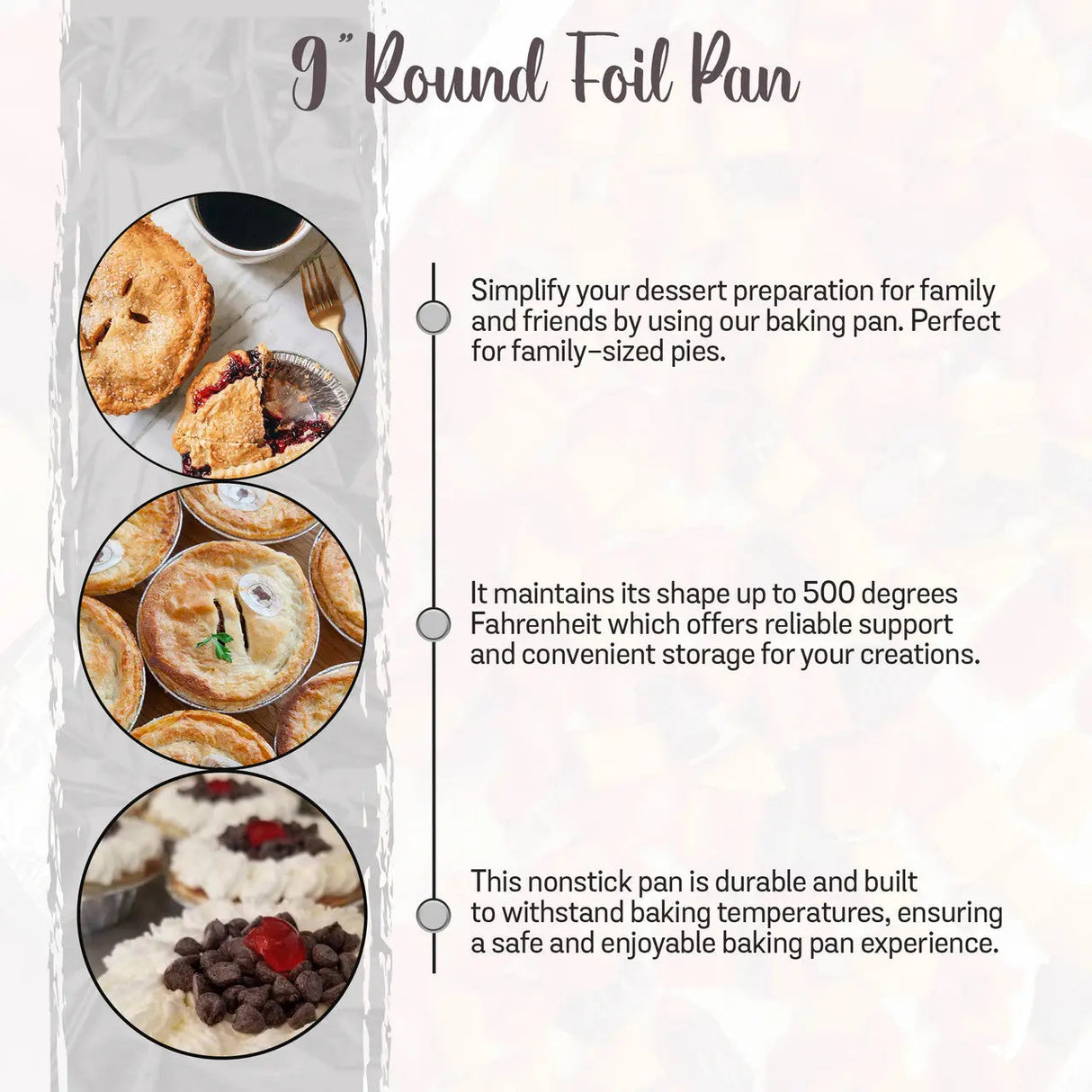 9" Disposable Aluminum Pie Pan - Medium Depth - Case of 500 - #D64 D & W Fine pack