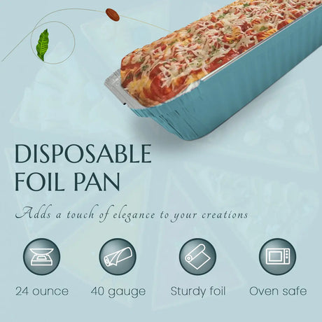 1½ lb. Shallow Oblong Foil Pan w/ Plastic Lid - Case of 1000  #6417P KitchenDance