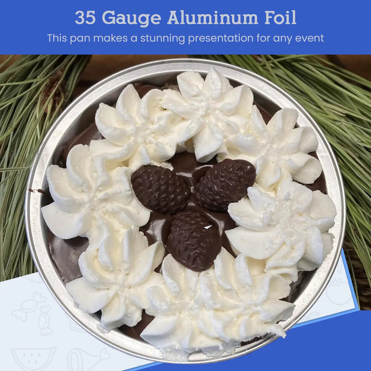 8 oz. Round Disposable Aluminum Foil Colored Dessert Pan - Case of 1000- #A8NL KitchenDance