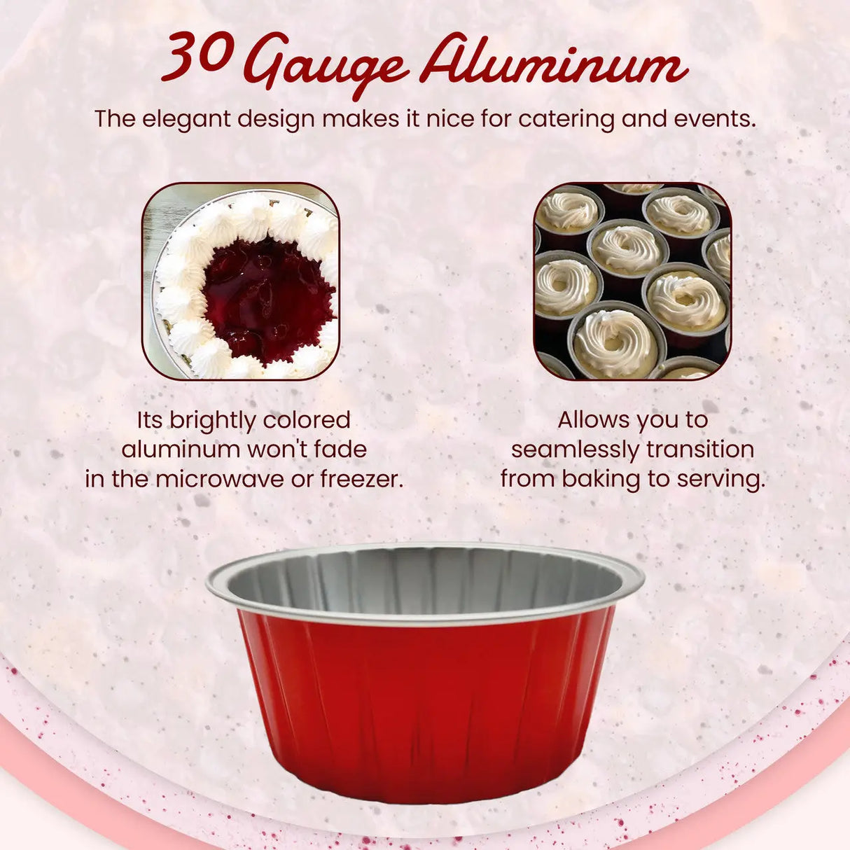 4.5 oz. Colored Aluminum Ramekin and Dessert Cup - Case of 2000- #A35NL KitchenDance