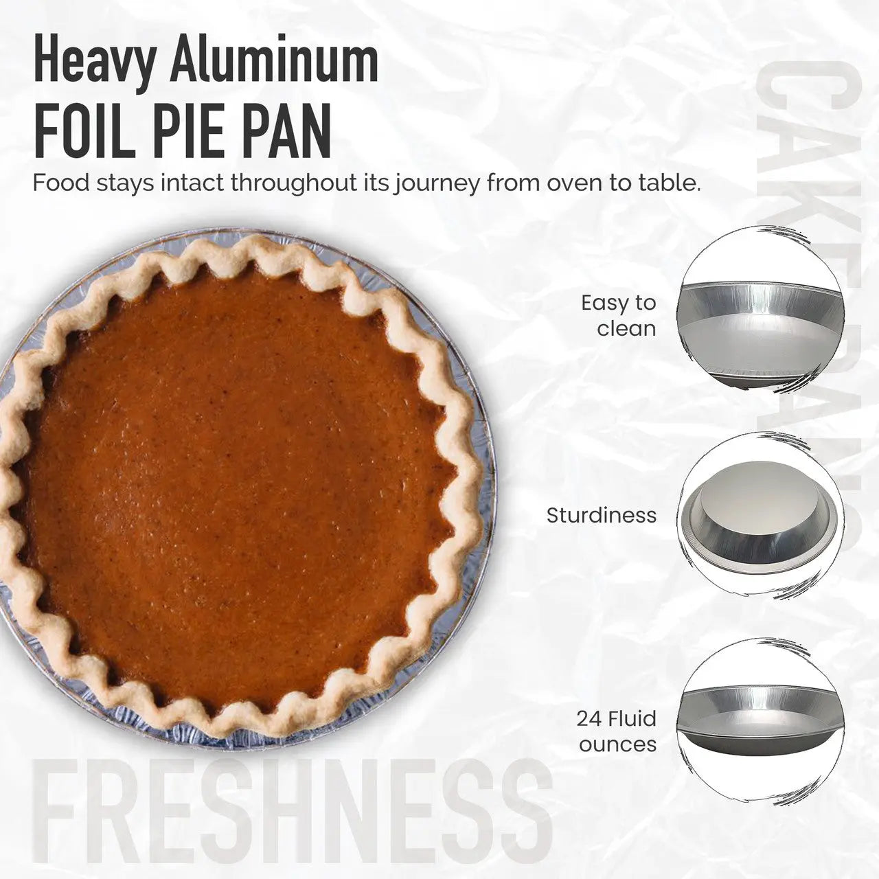 KitchenDance 9" Smoothwall Foil Pie Pan - Case of 500  #922 KitchenDance