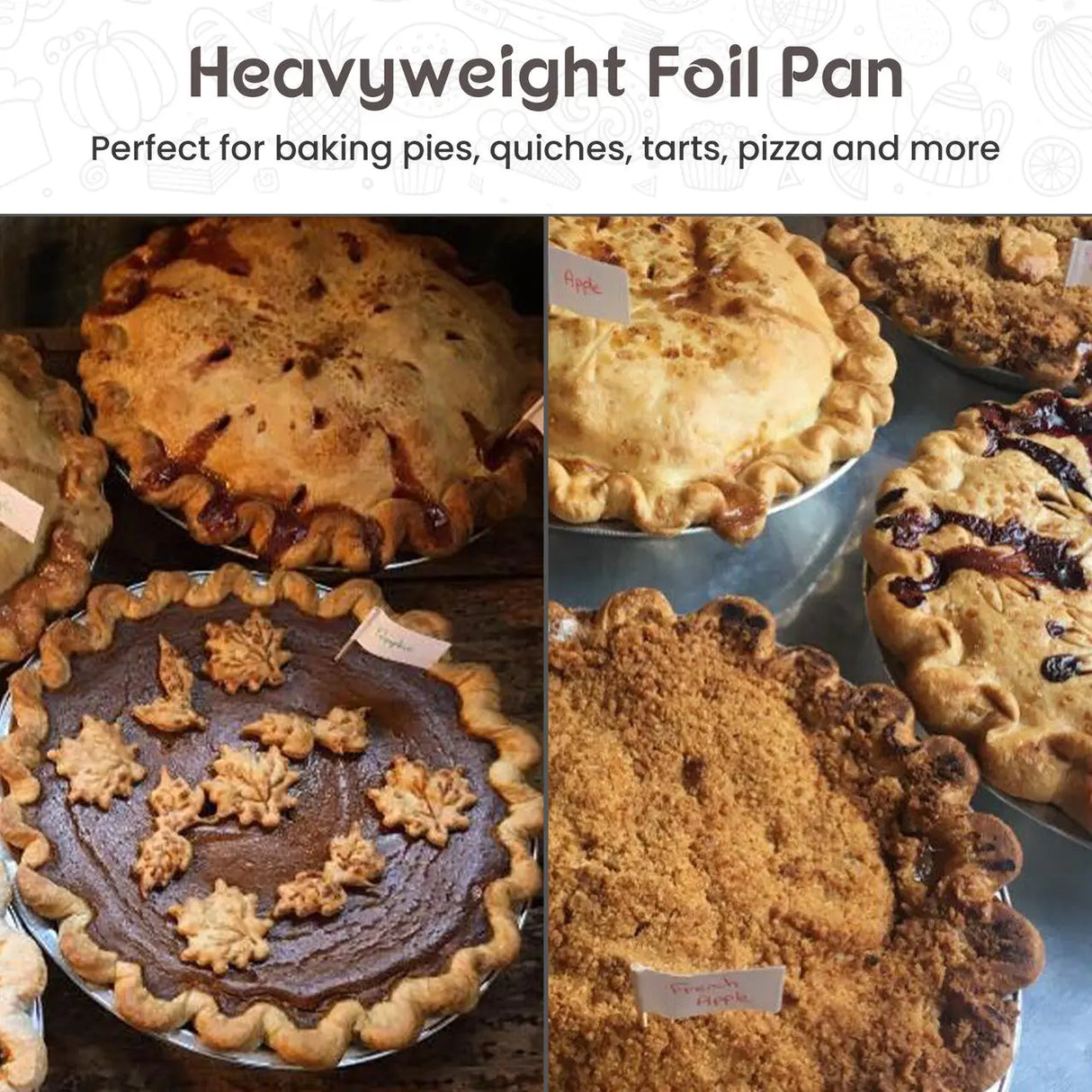 KitchenDance 10" Heavyweight Disposable Aluminum Pie pan  Case of 500 - #1070 KitchenDance