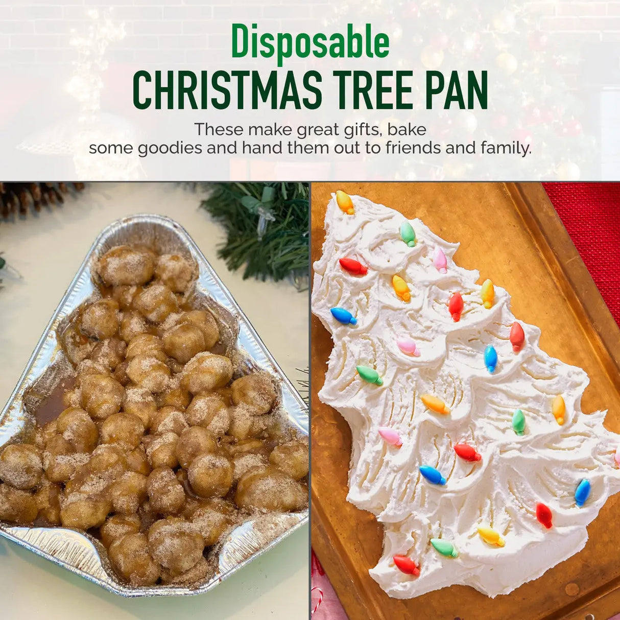 Disposable Christmas Tree Shaped Foil Baking Pan  NO lid- Case of 100 - #9501X Handi-Foil