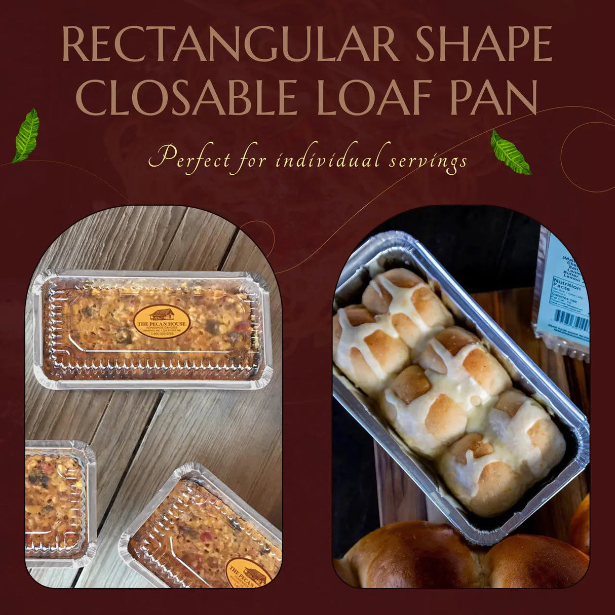 2 lb. Colored  Closable Foil Loaf Pan with Plastic Lid - Case of 1000- #1850P Aikou