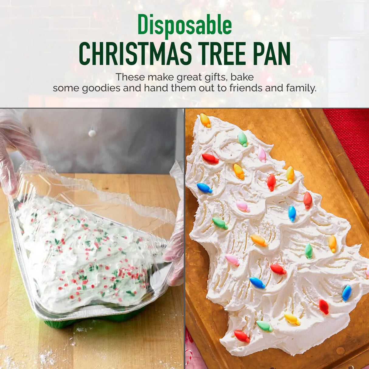 Christmas Tree Foil Pan with Plastic Dome Lid - Case of 100 - #9501XP Handi-Foil