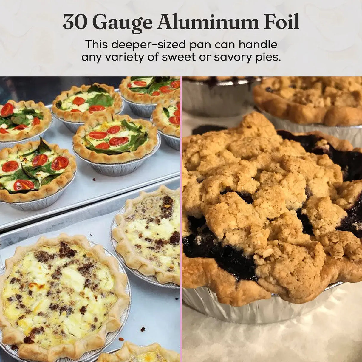 5¾" Disposable Aluminum Pot Pie Pan - Extra Deep - Case of 1000 -  #2400 Durable Packaging