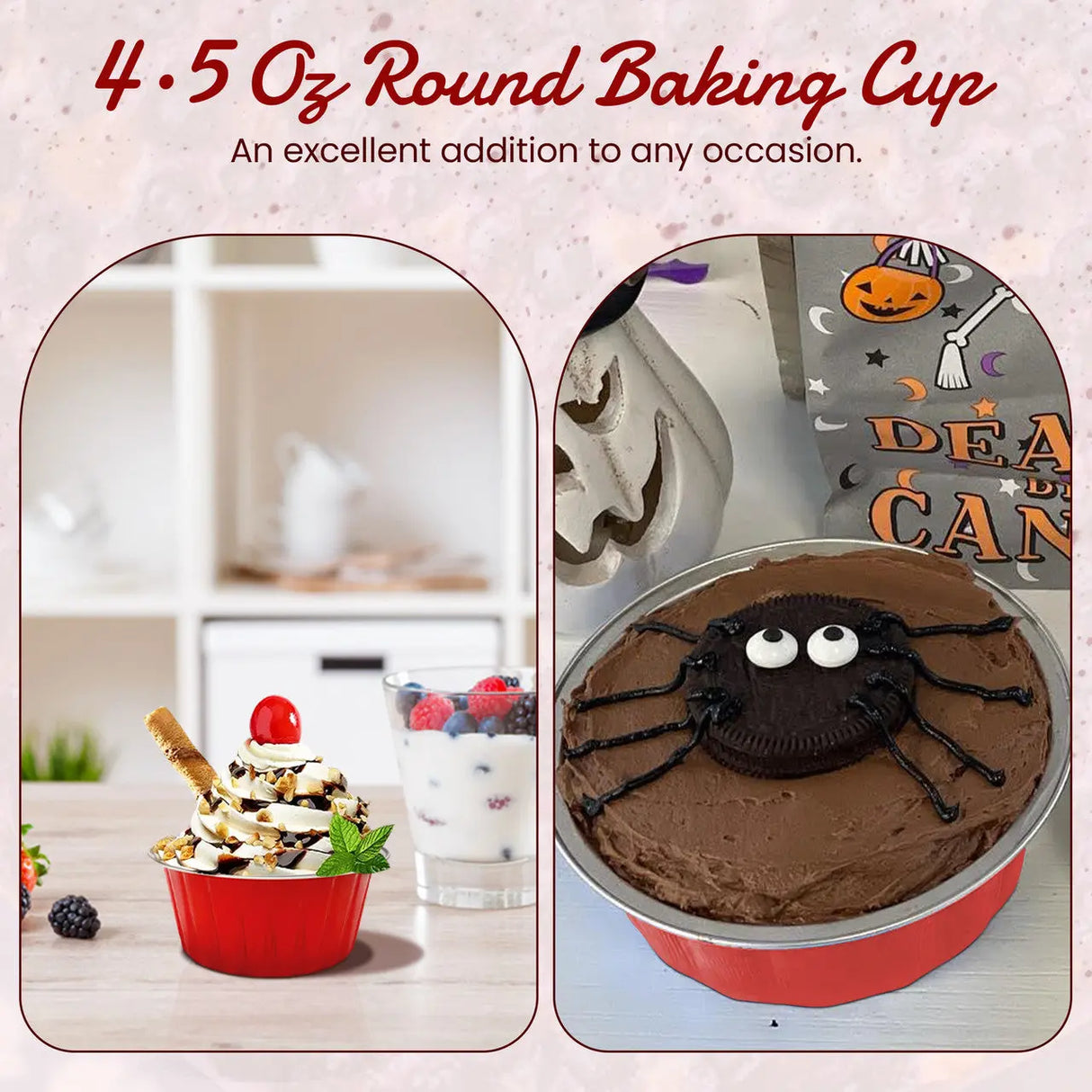 4.5 oz. Colored Aluminum Ramekin and Dessert Cup - Case of 2000- #A35NL KitchenDance