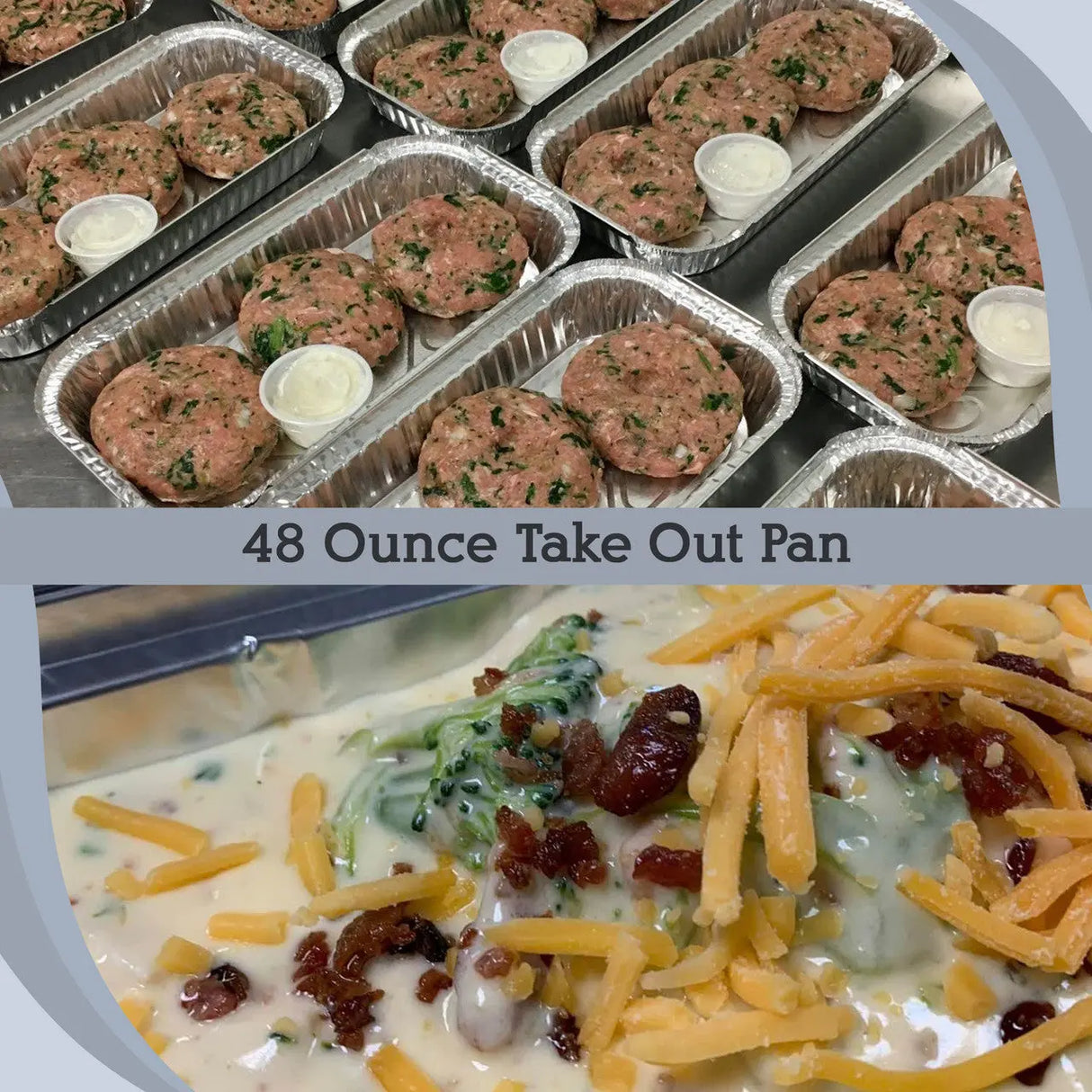 3 lb. Disposable Oblong Entrée Pan with Board Lid - Case of 500 - #110L D & W Fine pack