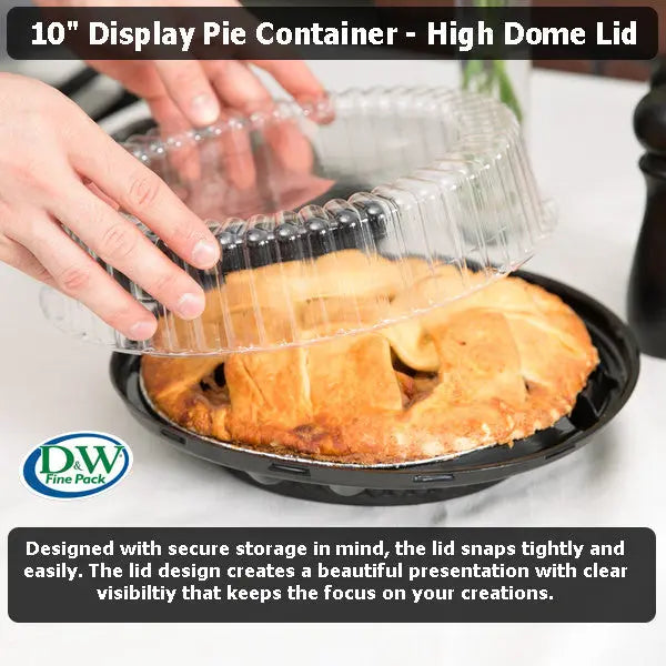 10" Plastic Pie Container with High Dome Lid - Case of 160 - #WJ45 D & W Fine pack