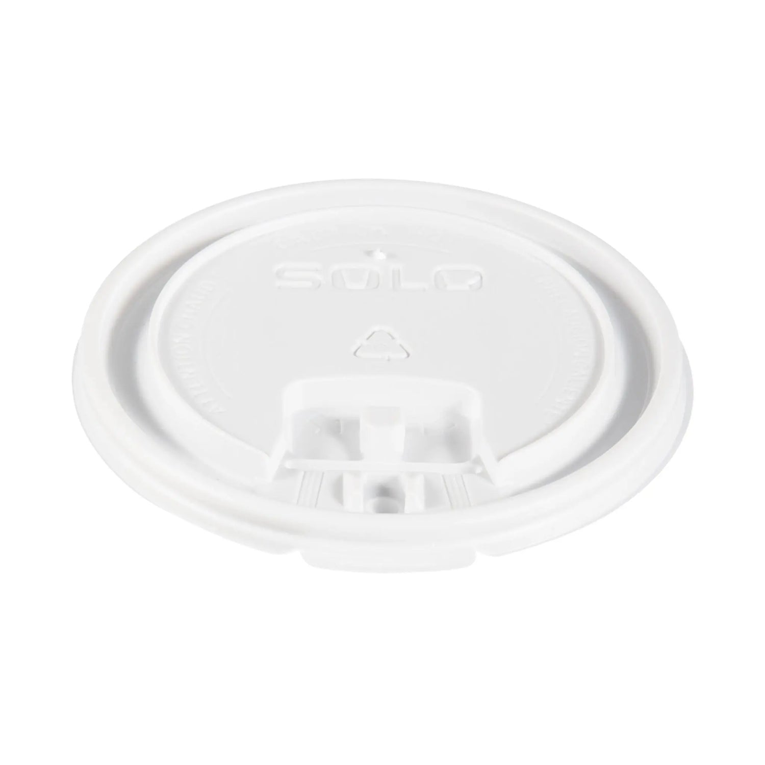 Dart Solo 10-24 oz. White PS Plastic Liftback 'n' Lock Lid - Case of 1000 - #LB3161-00007 Dart Container