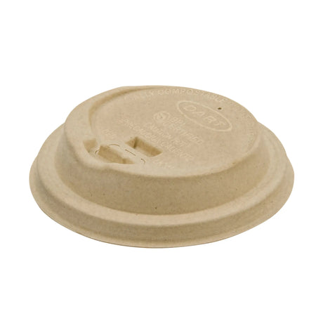Dart ProPlanet 10-24 oz. Natural Molded Fiber Reclosable Lid - Case of 1000 - #LK316FBR Dart Container