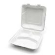 Earth Smart™ 9 x 9 x 3 Molded Fiber 3 Compartment Hinged Take Out Container - Case of 200 D & W Fine pack