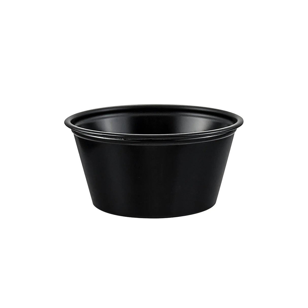Dart Solo 2 oz. Plastic Black Portion Container - Case of 2500 - #P200BLK Dart Container