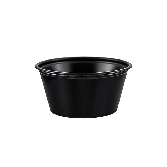 Dart Solo 2 oz. Plastic Black Portion Container - Case of 2500 - #P200BLK Dart Container