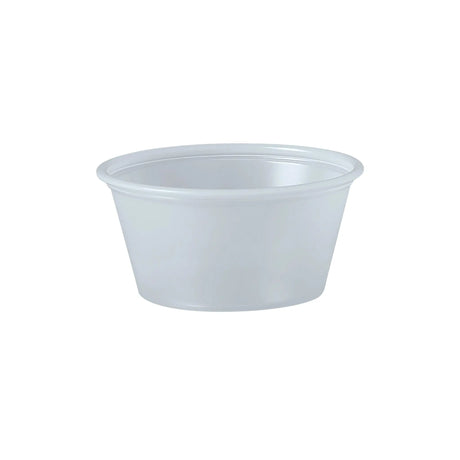Dart Solo 2 oz. Translucent HIPS Plastic Portion Container - Case of 2500 - #P200N Dart Container