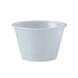 Dart Solo 4 oz. Translucent HIPS Plastic Portion Container - Case of 2500 - #P400N Dart Container