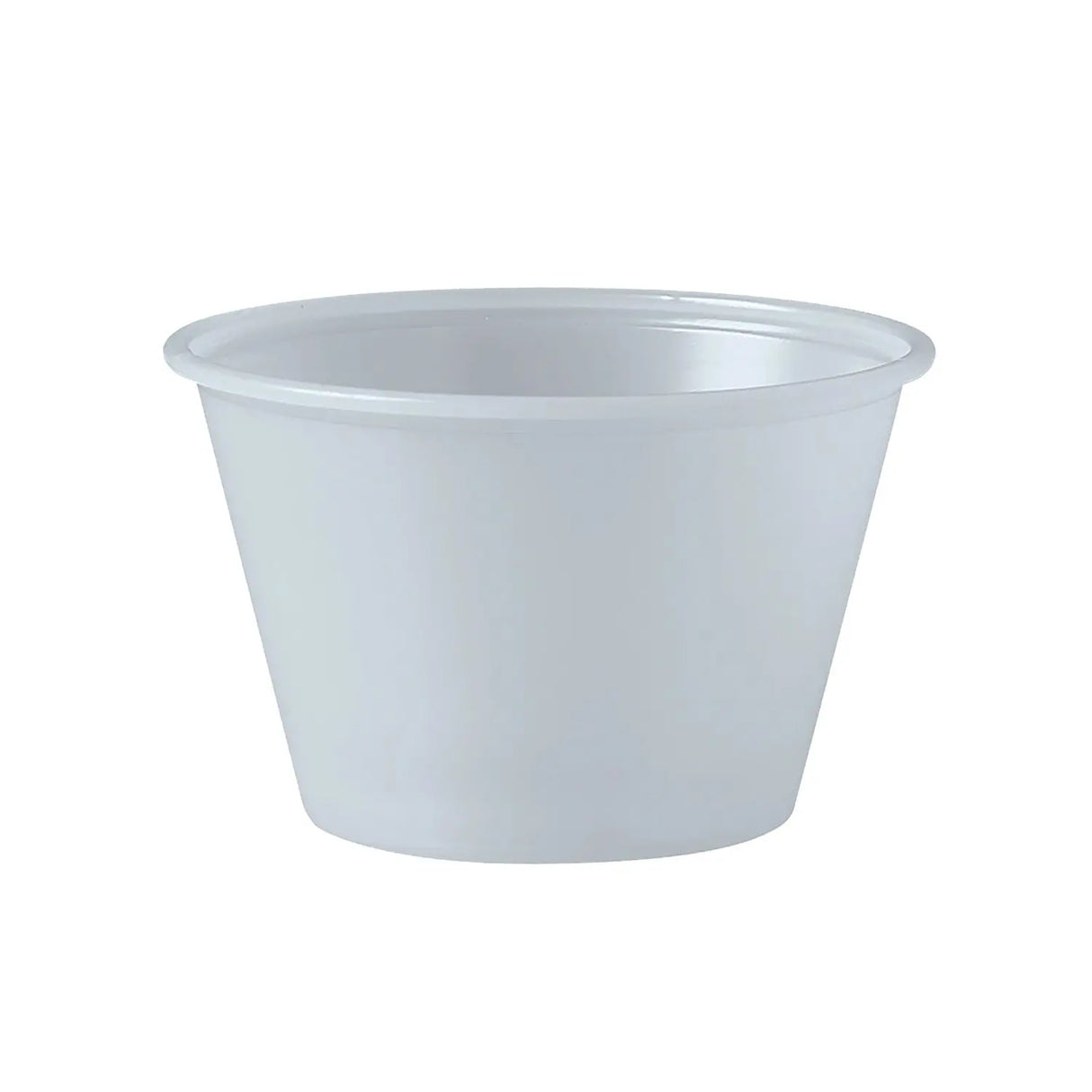 Dart Solo 4 oz. Translucent HIPS Plastic Portion Container - Case of 2500 - #P400N Dart Container