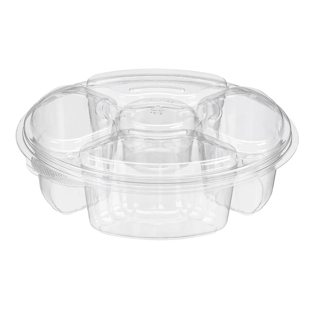 Two Piece Platter with 5 Compartments - Case of 100 - #PL065C Inline Plastics