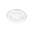 Dart Solo Clear 1 oz. PET Plastic Soufflé Cup Lid - Case of 2500 - #PL100N Dart Container