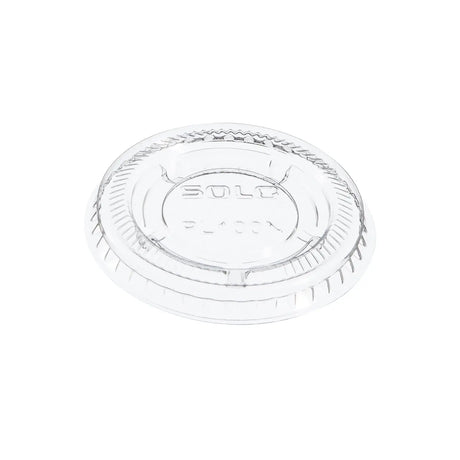 Dart Solo Clear 1 oz. PET Plastic Soufflé Cup Lid - Case of 2500 - #PL100N Dart Container