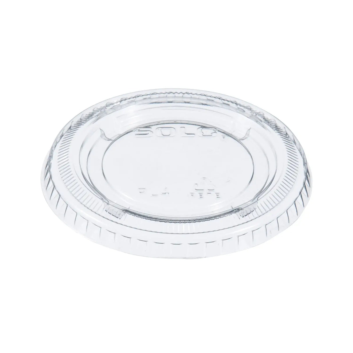 Dart Solo 3.25-7 oz. Clear PET Plastic Soufflé Cup Lid - Case of 2500 - #PL4N Dart Container