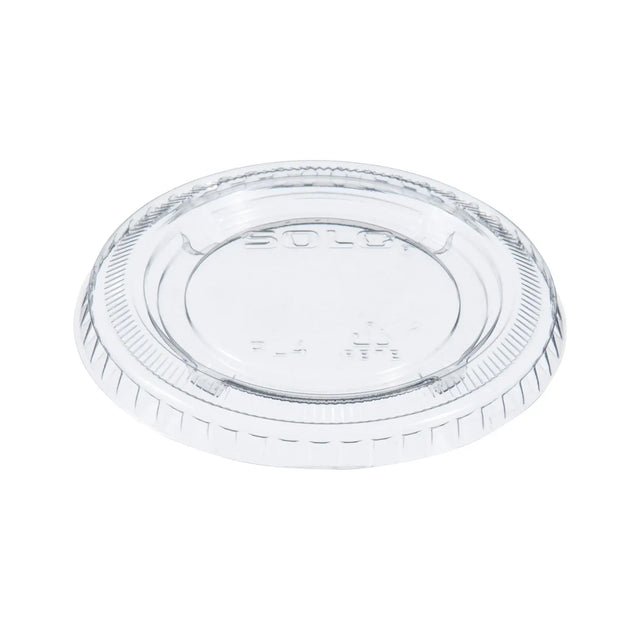 Dart Solo 3.25-7 oz. Clear PET Plastic Soufflé Cup Lid - Case of 2500 - #PL4N Dart Container