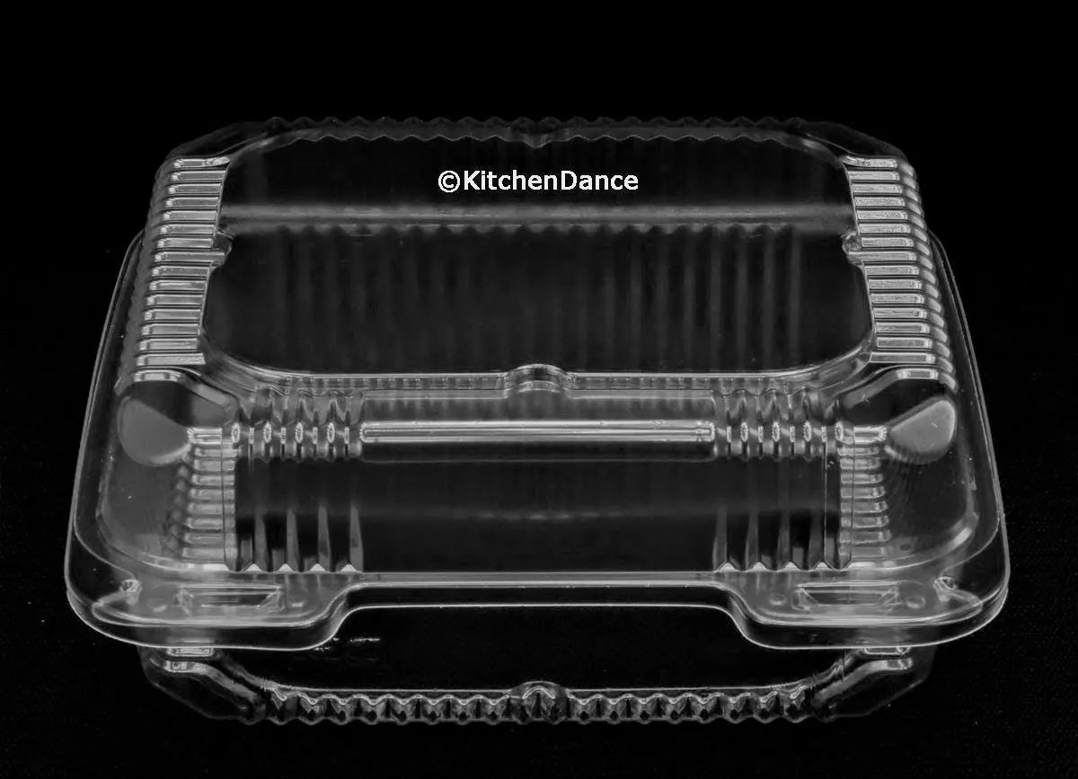 8" Square Plastic Hinged Deli Container - Case of 250  #CPC895 Durable Packaging