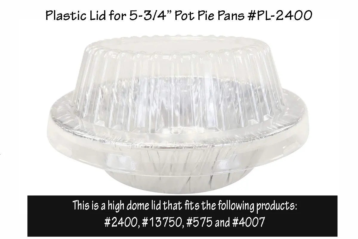 Plastic Lid for 5¾" Disposable Aluminum Pot Pie Pan - Extra Deep - - Case of 1000   #PL-2400 Durable Packaging