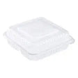 9 x 9 x 3 PP 1 Compartment Clear Hinged Take Out Container - Case of 150 Ecosystems
