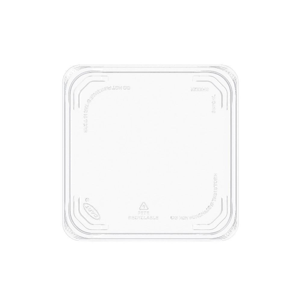 6" PET Plastic Recessed Tamper-Evident/Resistant Clear Lid - Case of 300 - #SBTGRL