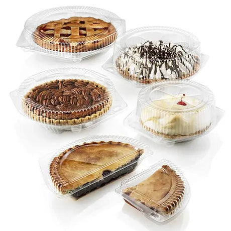 Low Dome 8" Plastic Clamshell Pie Container - Case of 200 - #SLP108 Inline Plastics