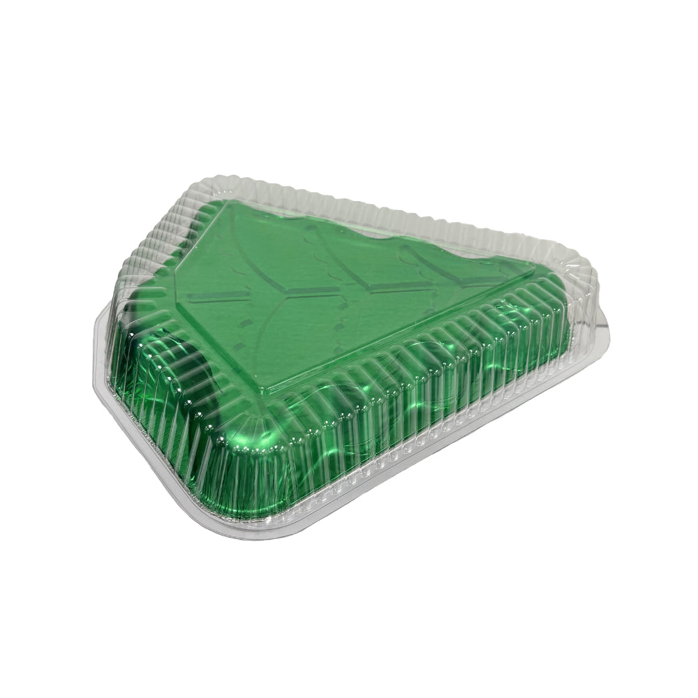 Christmas Tree Shaped Foil Pan and Plastic Clamshell Container Combo - Case of 100 - #SLP98-340