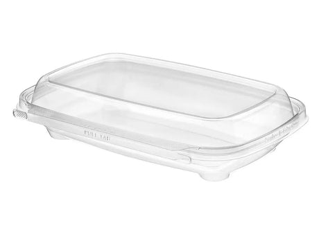 Safe-T-Chef 9 x 6  Tamper evident & tamper resistant microwaveable clamshell, 24 oz. - Case of 136 #C9624D Inline Plastics