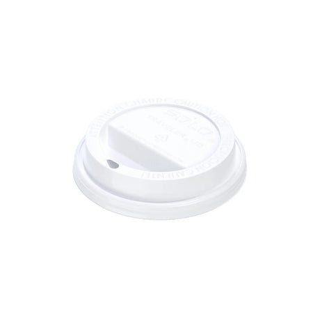 Dart Solo 10 oz. White PS Plastic Traveler® Dome Hot Cup Lid - Case of 1000 - #TL31R2-0007 Dart Container