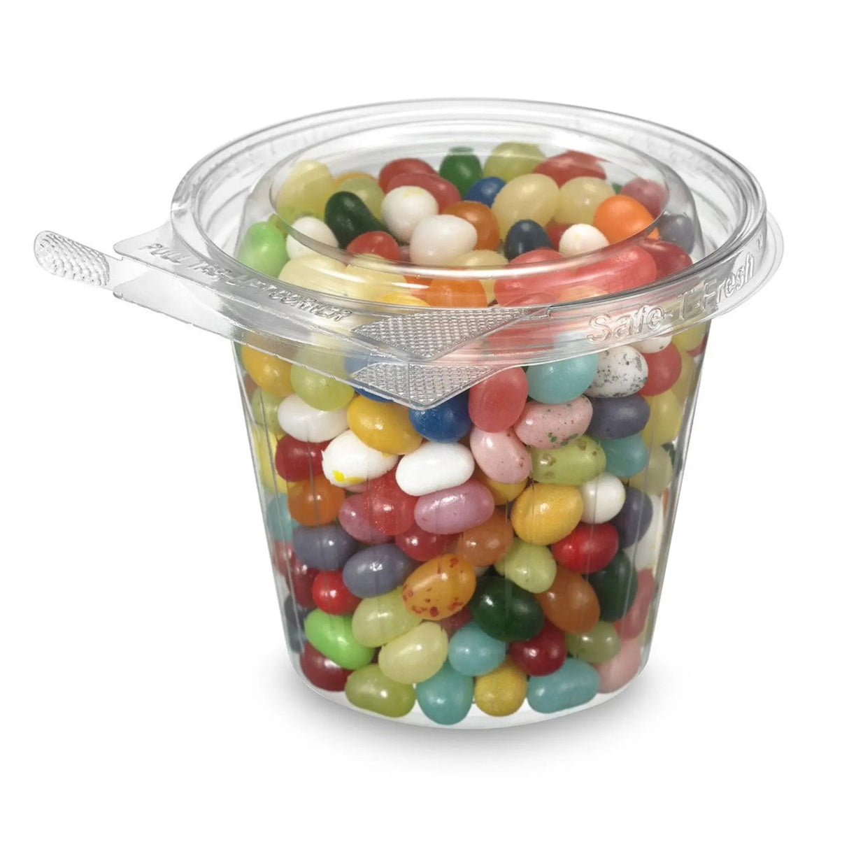 Inline Plastics Safe-T-Fresh Tamper Evident & Tamper Resistant 11 oz. Clamshell Cup - Case of 256 - #TS11CCRJT Inline Plastics