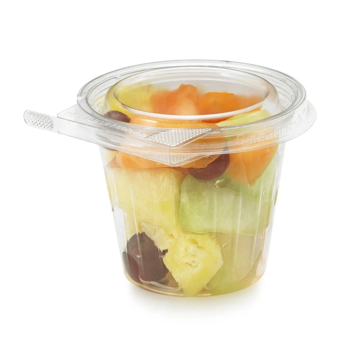 Inline Plastics Safe-T-Fresh Tamper Evident & Tamper Resistant 11 oz. Clamshell Cup - Case of 256 - #TS11CCRJT Inline Plastics