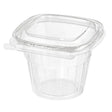 Inline Plastics Safe-T-Fresh Tamper Evident & Tamper Resistant Clamshell 12 oz. Square Top Cup with Round Base - Case of 232 - #TS12CCQ Inline Plastics