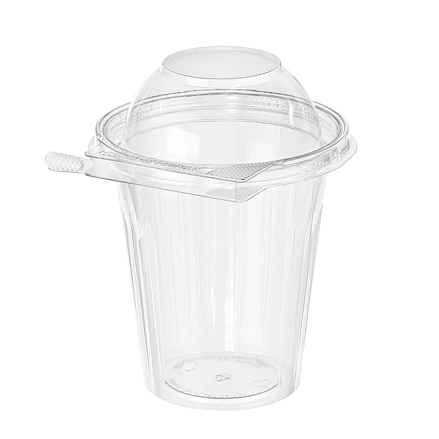 Inline Plastics Safe-T-Fresh Tamper Evident & Tamper Resistant Clamshell 16 oz. Snack Cup with Dome Lid - Case of 232 - #TS16CCRD Inline Plastics