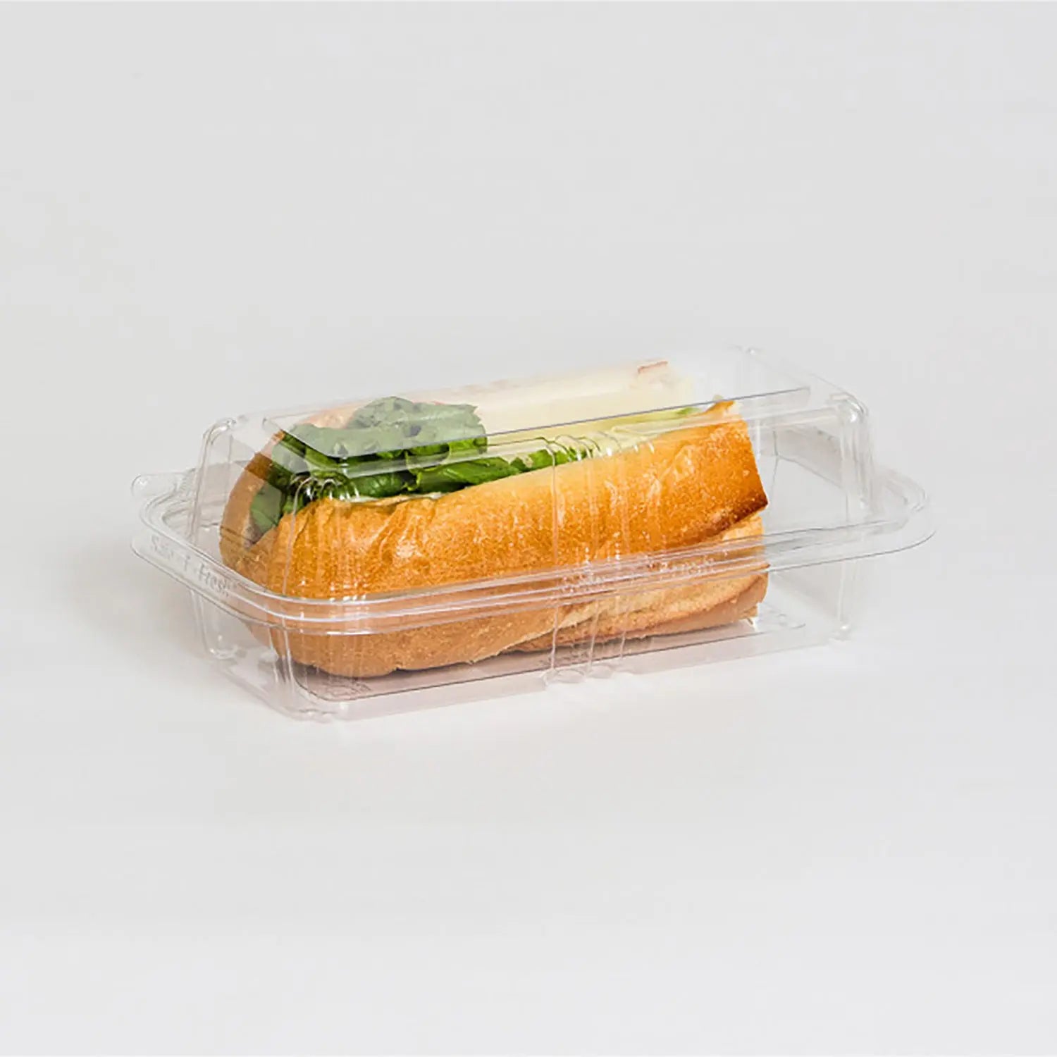 Inline Plastics Safe-T-Fresh Rectangular Tamper Evident & Tamper Resistant Clamshell Container - Case of 150 - #TS202 Inline Plastics