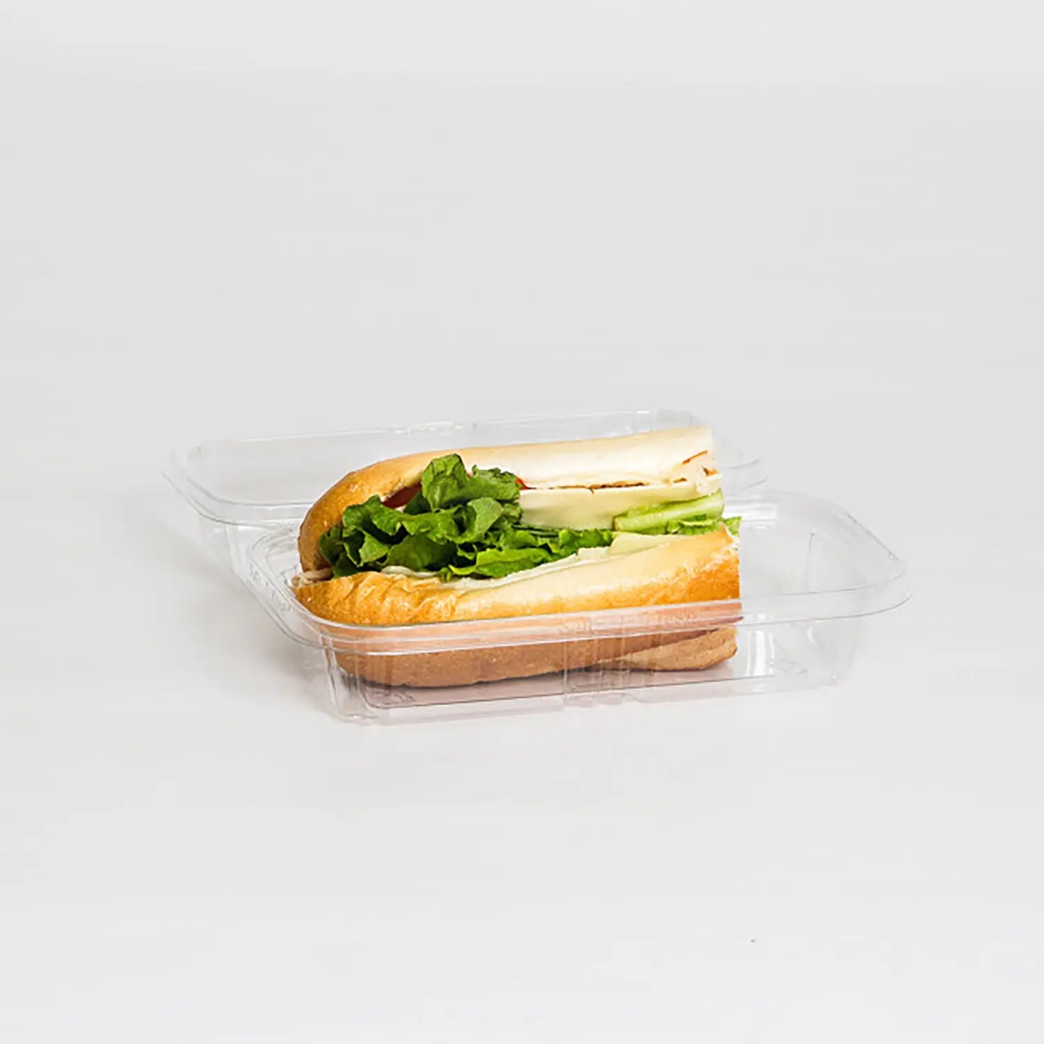 Inline Plastics Safe-T-Fresh Rectangular Tamper Evident & Tamper Resistant Clamshell Container - Case of 150 - #TS202 Inline Plastics