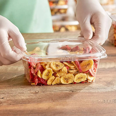 Inline Plastics Safe-T-Fresh Tamper Evident & Tamper Resistant 32 oz. Clamshell Container - Case of 200 - #TS32 Inline Plastics