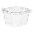 Inline Plastics Safe-T-Fresh 4x4 Square Tamper Evident & Tamper Resistant Clamshell Container, 16 oz. - Case of 276 - TS4016 Inline Plastics