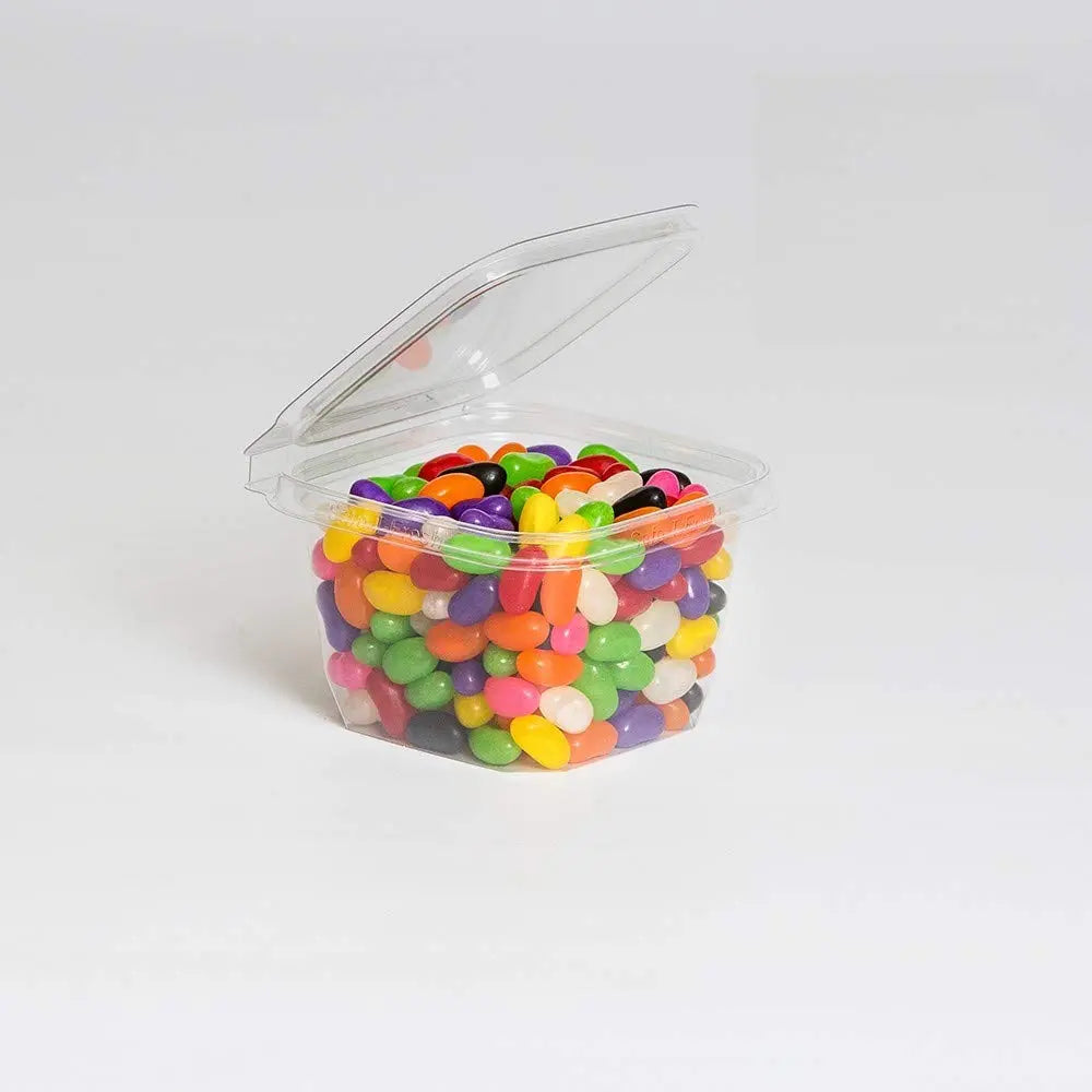 Inline Plastics Safe-T-Fresh 4x4 Square Tamper Evident & Tamper Resistant Clamshell Container, 16 oz. - Case of 276 - TS4016 Inline Plastics