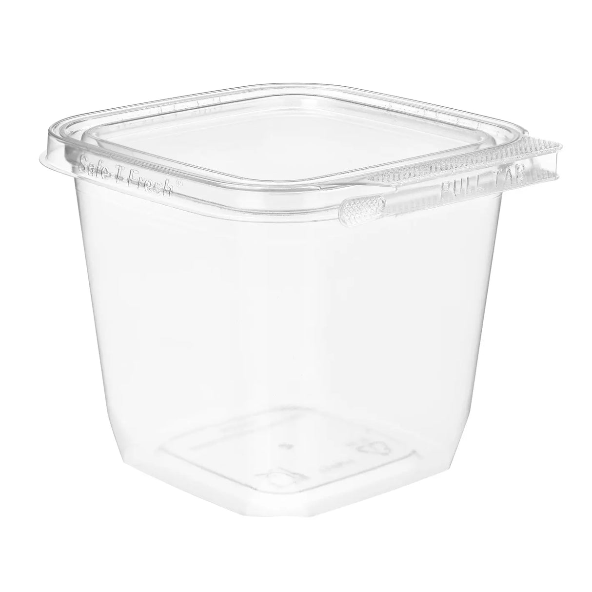 Inline Plastics Safe-T-Fresh 4" Square Tamper Evident & Tamper Resistant Container, 24 oz. - Case of 264 - TS4024 Inline Plastics