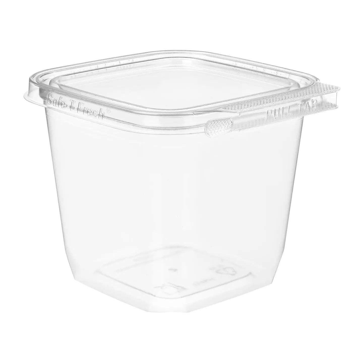Inline Plastics Safe-T-Fresh 4" Square Tamper Evident & Tamper Resistant Container, 24 oz. - Case of 264 - TS4024 Inline Plastics