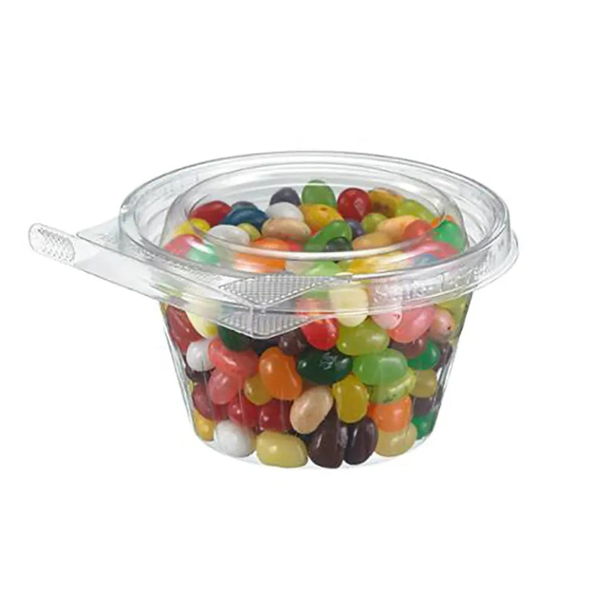 Inline Plastics Safe-T-Fresh Tamper Evident & Tamper Resistant Clamshell 8 oz. Cup with Flat Lid - Case of 272 - #TS8CCR Inline Plastics