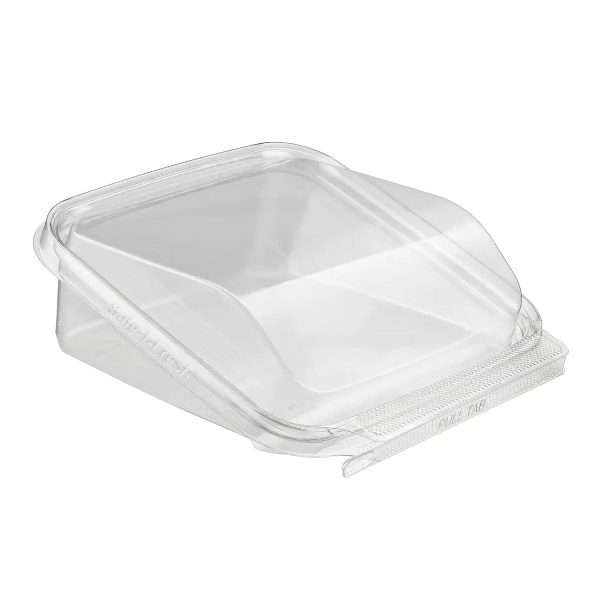 Inline Plastics Safe-T-Fresh 21.5 oz. Square Tamper Evident & Tamper Resistant Wrap Clamshell With Panoramic Viewing Window - Case of 252 - TSSWR Inline Plastics