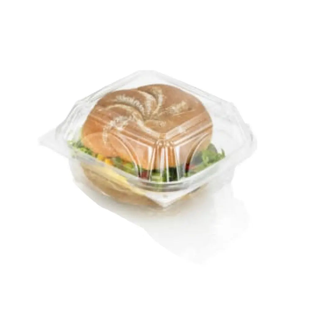 Inline Plastics 5x5 Square Perimeter Seal Clamshell Container - Case of 330 - #VF8060 Inline Plastics