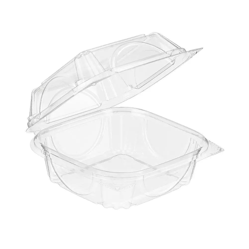 Inline Plastics 5x5 Square Perimeter Seal Clamshell Container - Case of 330 - #VF8060 Inline Plastics